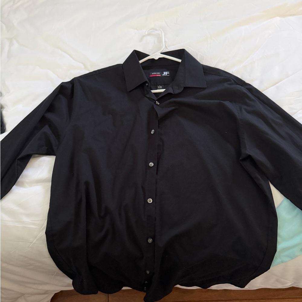 JF J.Ferrar Stretch Slim Black Shirt